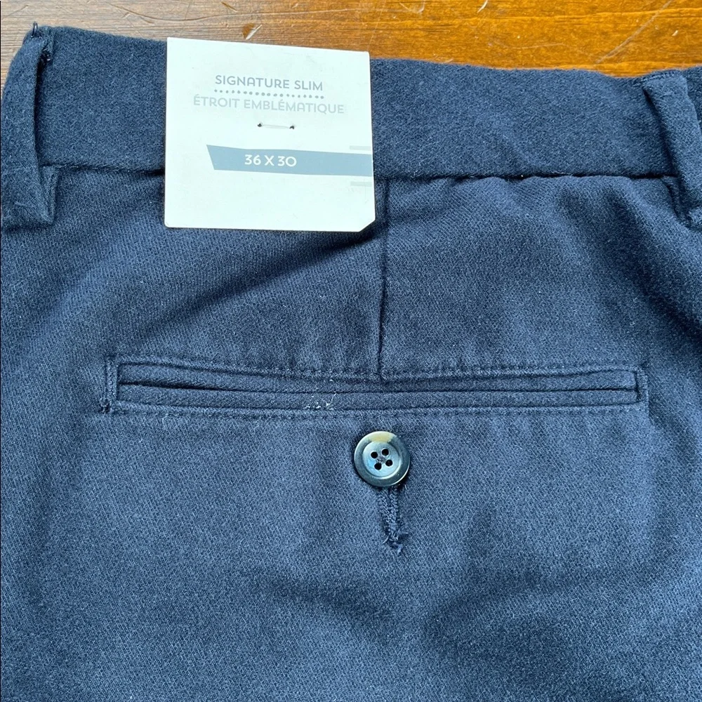 Old Navy Signature Slim Navy Pants Men 36x30 Trousers Work